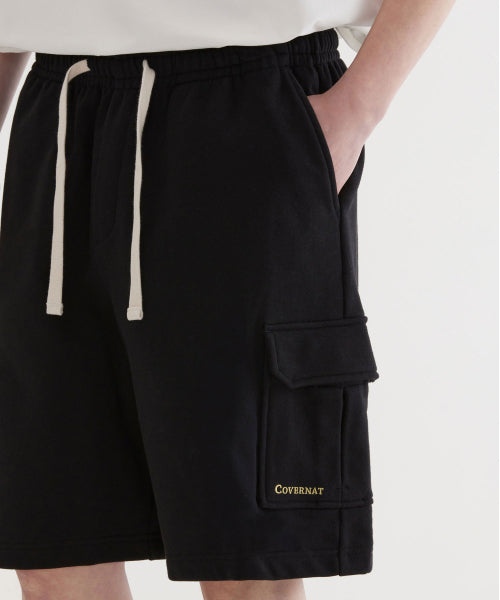 REGULAR-FIT AUTHENTIC LOGO SWEAT CARGO SHORTS