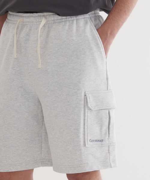 REGULAR-FIT AUTHENTIC LOGO SWEAT CARGO SHORTS