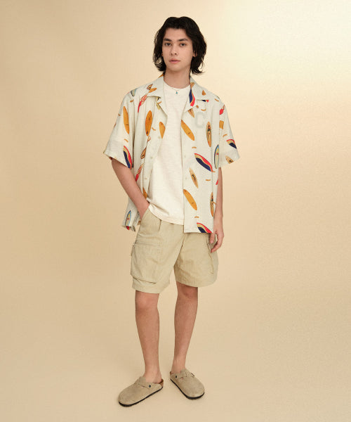 REGULAR-FIT TECH NYLON CARGO SHORTS