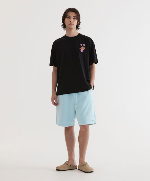 REGULAR-FIT SMALL AUTHENTIC LOGO DYING SWEAT SHORTS