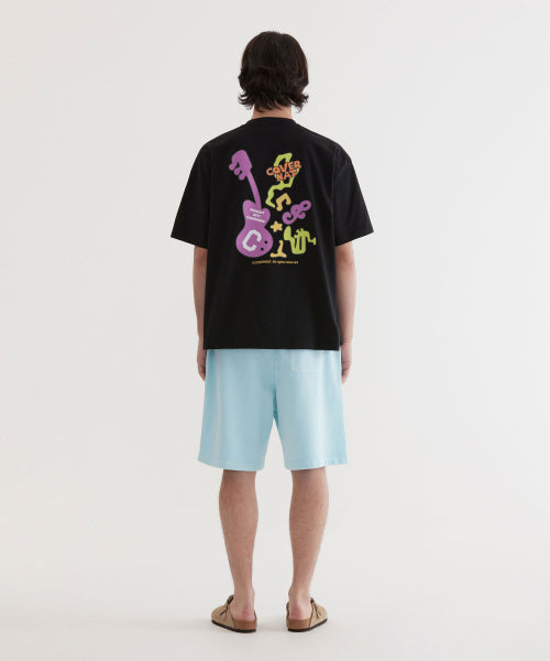 REGULAR-FIT SMALL AUTHENTIC LOGO DYING SWEAT SHORTS
