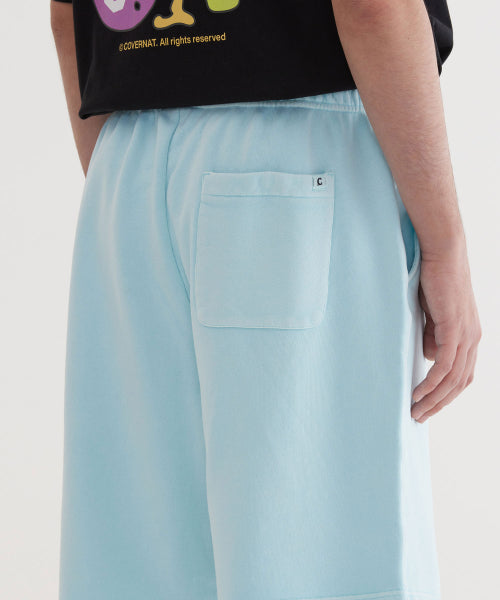 REGULAR-FIT SMALL AUTHENTIC LOGO DYING SWEAT SHORTS