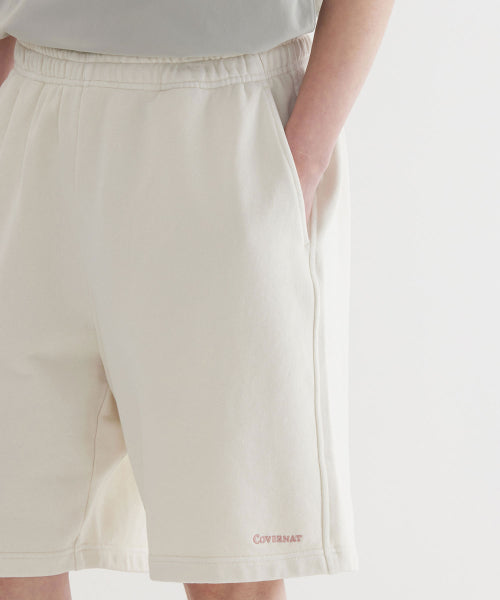 REGULAR-FIT SMALL AUTHENTIC LOGO DYING SWEAT SHORTS