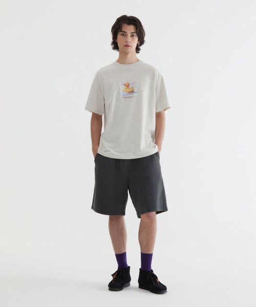 REGULAR-FIT SMALL AUTHENTIC LOGO DYING SWEAT SHORTS