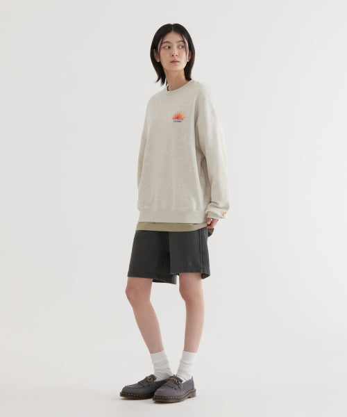 REGULAR-FIT SMALL AUTHENTIC LOGO DYING SWEAT SHORTS