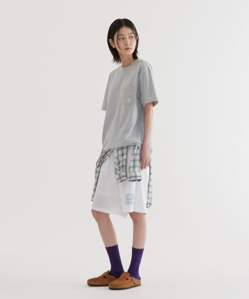 BASIC NYLON POCKET T-SHIRT