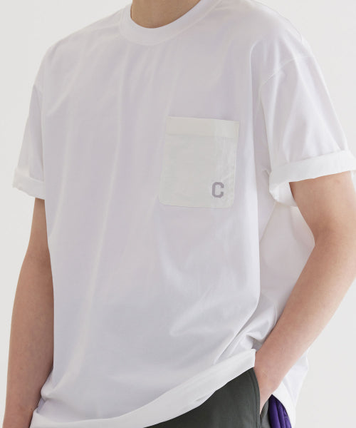 BASIC NYLON POCKET T-SHIRT