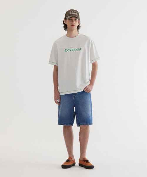 PAINTING GRAPHIC CUT LINE T-SHIRT