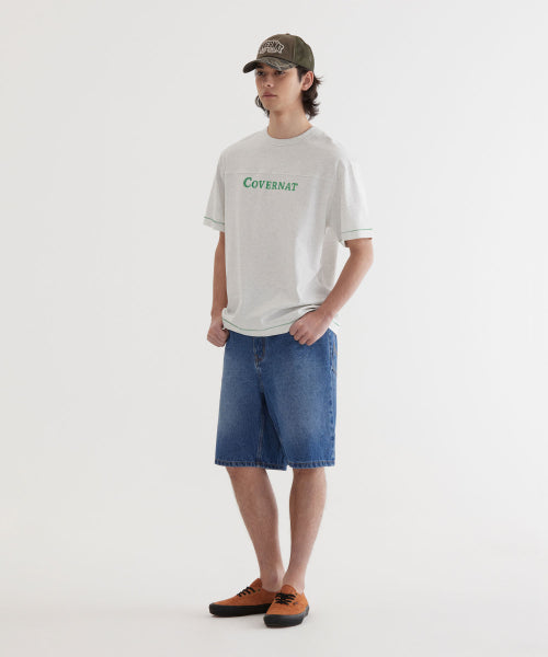 PAINTING GRAPHIC CUT LINE T-SHIRT