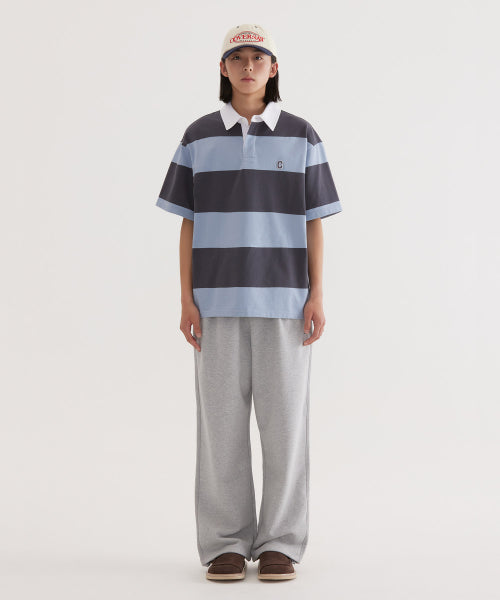 C LOGO RUGBY COLLAR T-SHIRT