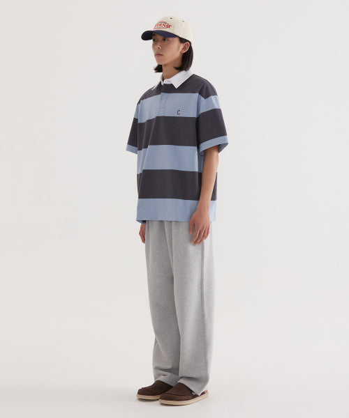 C LOGO RUGBY COLLAR T-SHIRT
