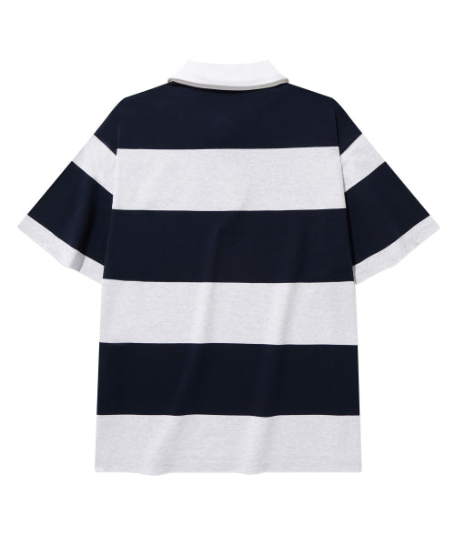 C LOGO RUGBY COLLAR T-SHIRT