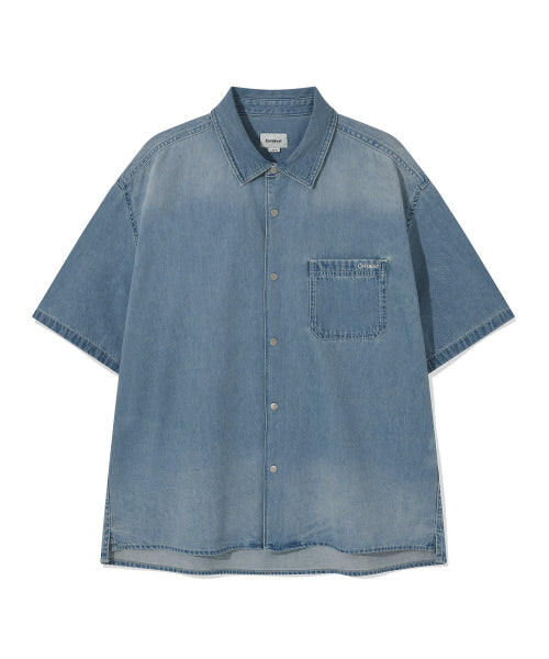 WASHING DENIM HALF SHIRTS