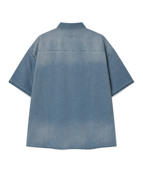 WASHING DENIM HALF SHIRTS