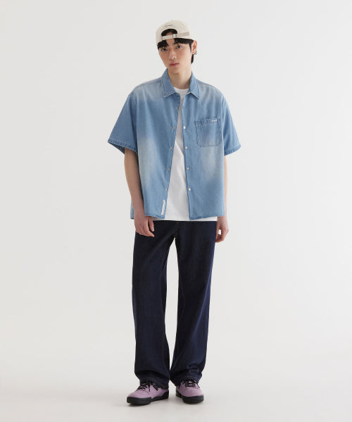 WASHING DENIM HALF SHIRTS