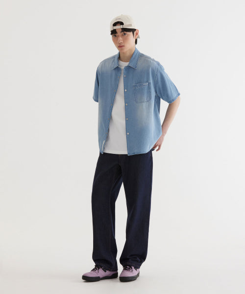WASHING DENIM HALF SHIRTS