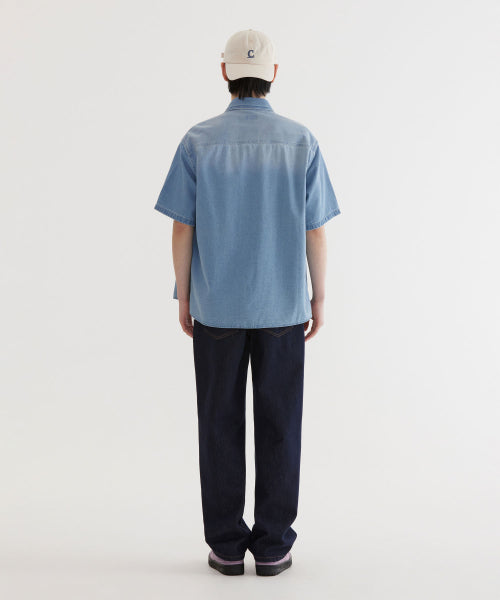 WASHING DENIM HALF SHIRTS