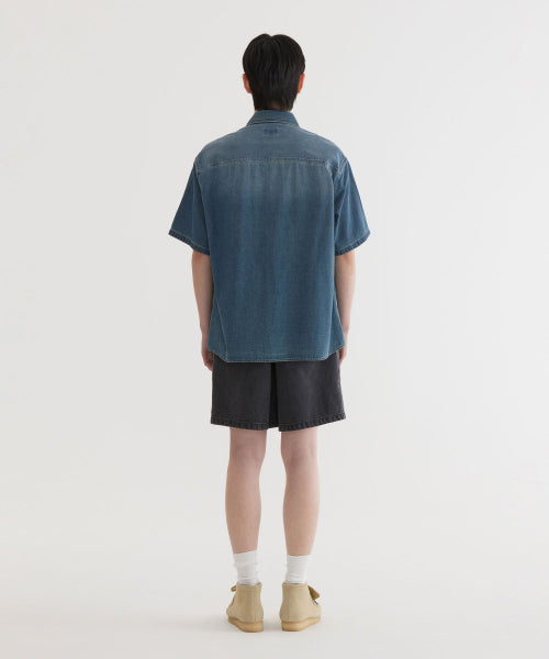 WASHING DENIM HALF SHIRTS