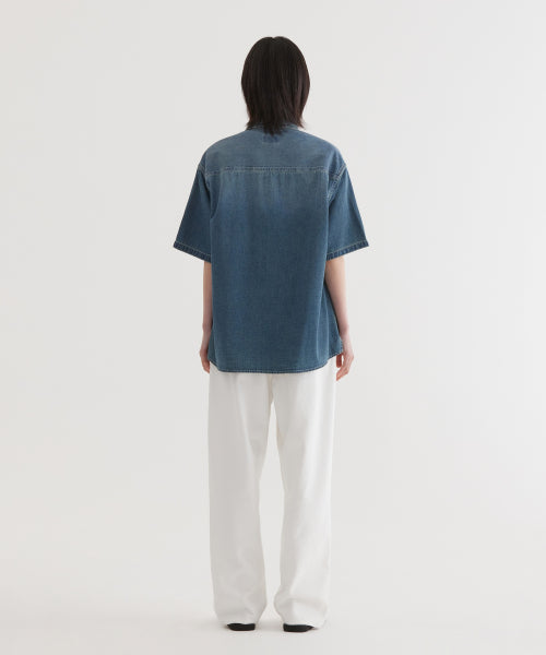 WASHING DENIM HALF SHIRTS
