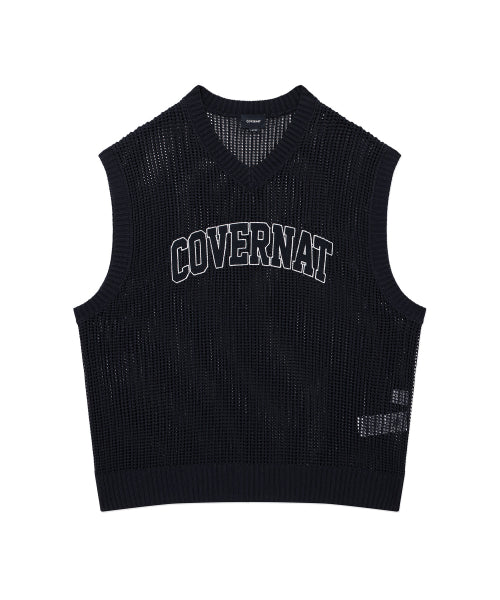 ARCH LOGO MASH KNIT VEST
