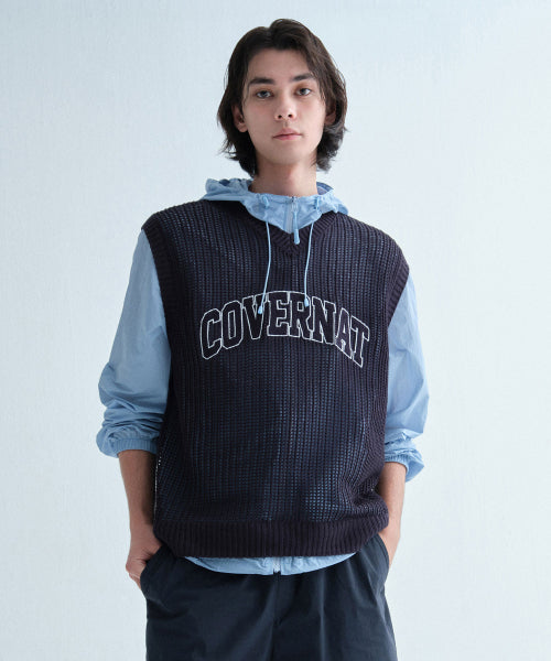 ARCH LOGO MASH KNIT VEST