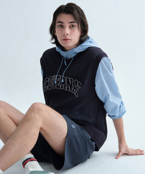 ARCH LOGO MASH KNIT VEST