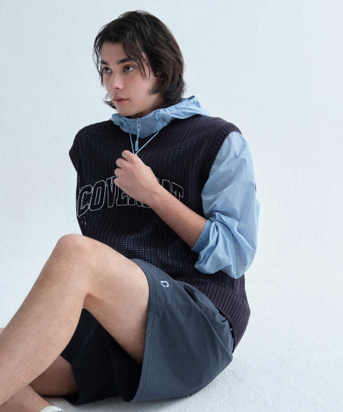 ARCH LOGO MASH KNIT VEST