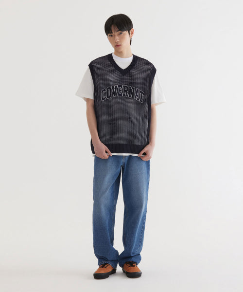 ARCH LOGO MASH KNIT VEST