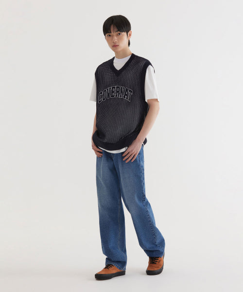 ARCH LOGO MASH KNIT VEST