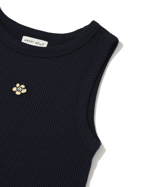 Women's Colorless Sleeveless Dark Navy