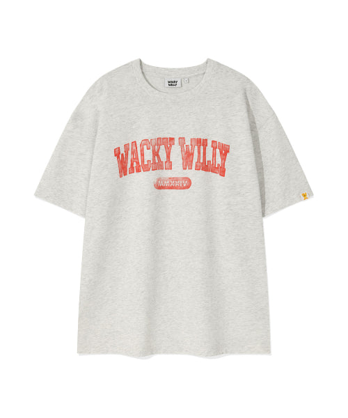 Archie typo short-sleeved T-shirt light gray