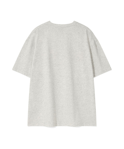 Archie typo short-sleeved T-shirt light gray