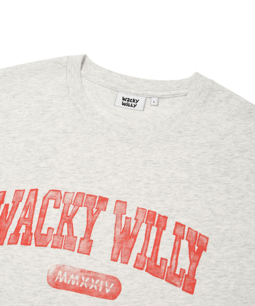 Archie typo short-sleeved T-shirt light gray