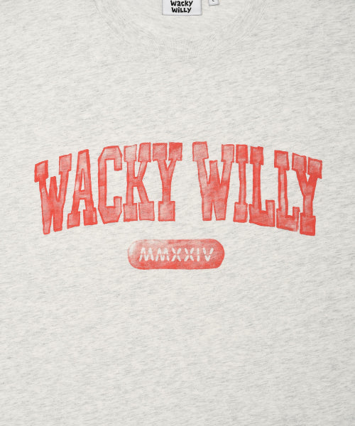 Archie typo short-sleeved T-shirt light gray