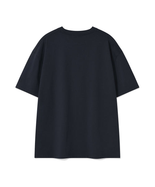Archie typo Short-sleeved T-shirt Navy