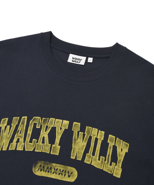 Archie typo Short-sleeved T-shirt Navy