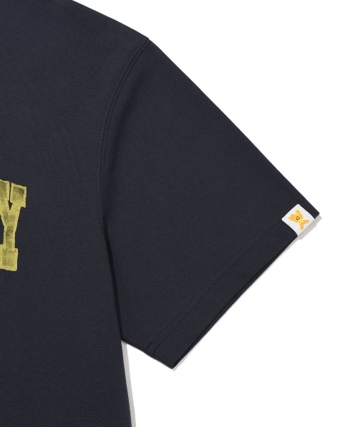Archie typo Short-sleeved T-shirt Navy