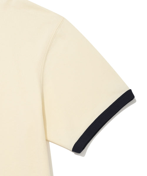 Typo Ringer Short-Sleeved T-shirt cream
