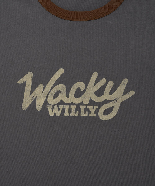Typo Ringer Short-Sleeved T-Shirt Charcoal