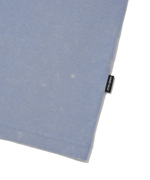 Kiki and Bear Print Dying Short Sleeve T-Shirt Blue