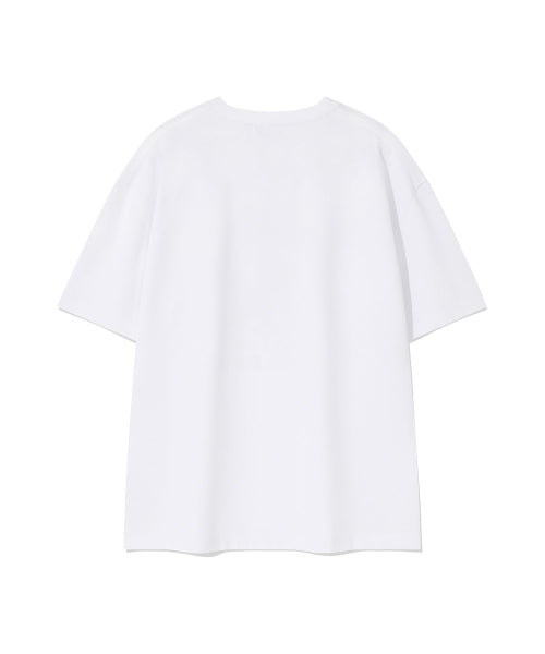 typo bird graphic short-sleeved T-shirt white