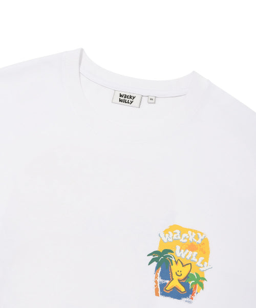 Kiki Ocean Graphic Short Sleeve T-shirt White
