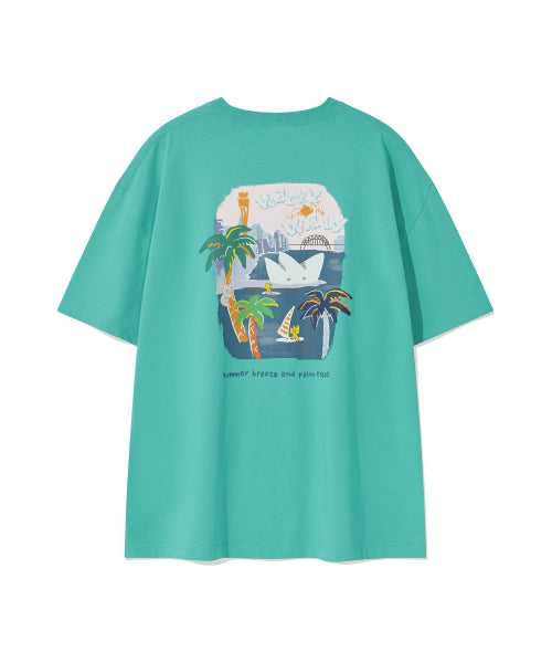 Kiki Ocean Graphic Short Sleeve T-shirt Green