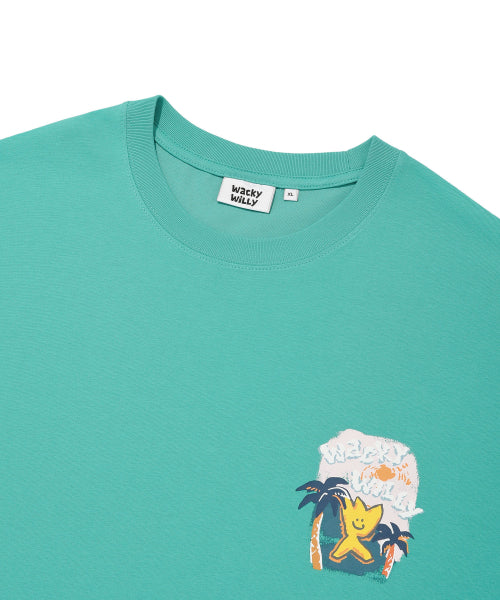 Kiki Ocean Graphic Short Sleeve T-shirt Green