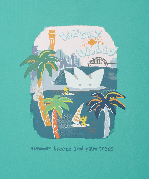 Kiki Ocean Graphic Short Sleeve T-shirt Green