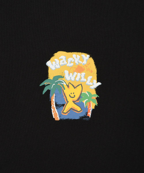 Kiki Ocean Graphic Short Sleeve T-Shirt Black