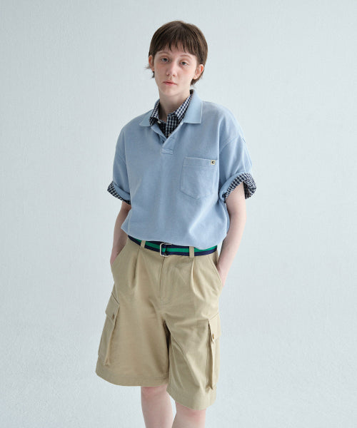 COTTON BERMUDA CARGO SHORTS