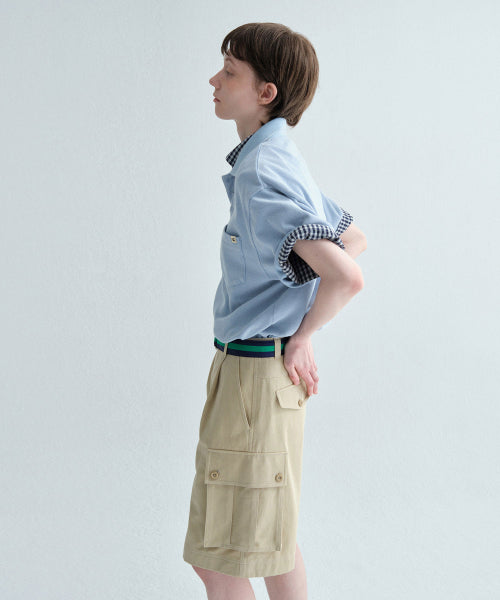 COTTON BERMUDA CARGO SHORTS
