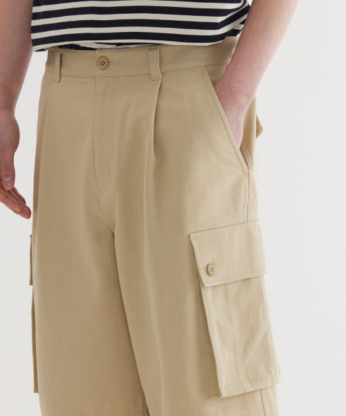 COTTON BERMUDA CARGO SHORTS