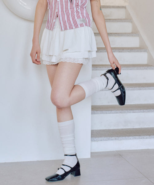 Rayon Summer Tutu Skirt Pants [WHITE]